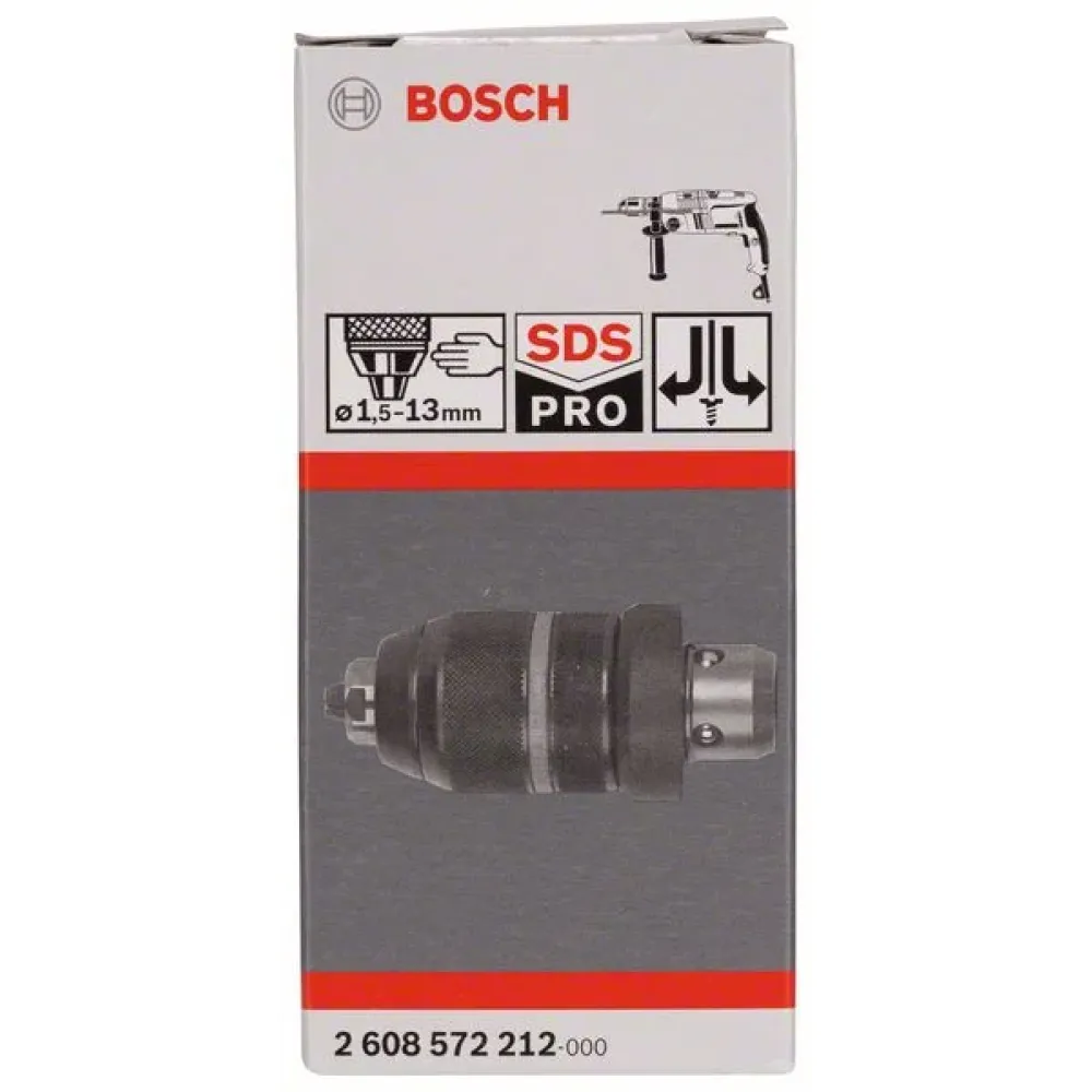 Bosch Keyless Chuck быстрозажимной сверлильный патрон 1.5-13 мм, SDS с П/Л вращением и переходником, 2608572212