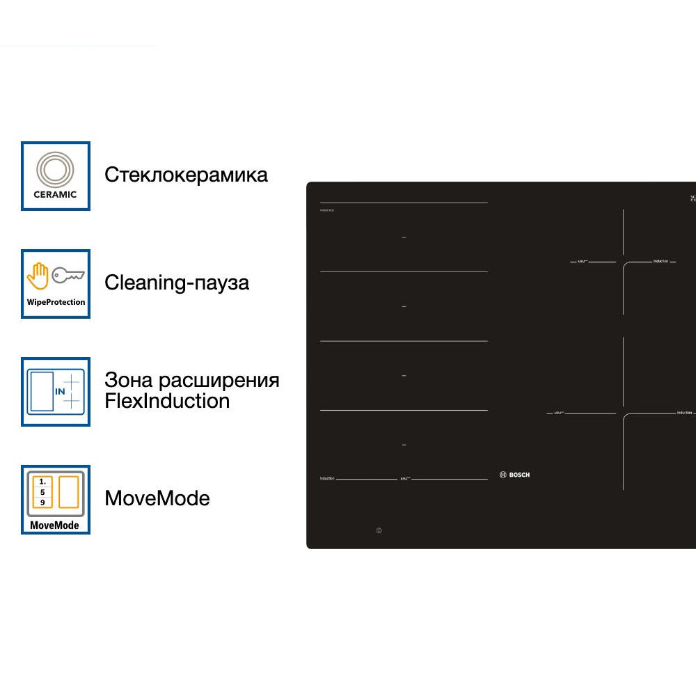 Индукционная варочная панель Bosch PXE601DC1E