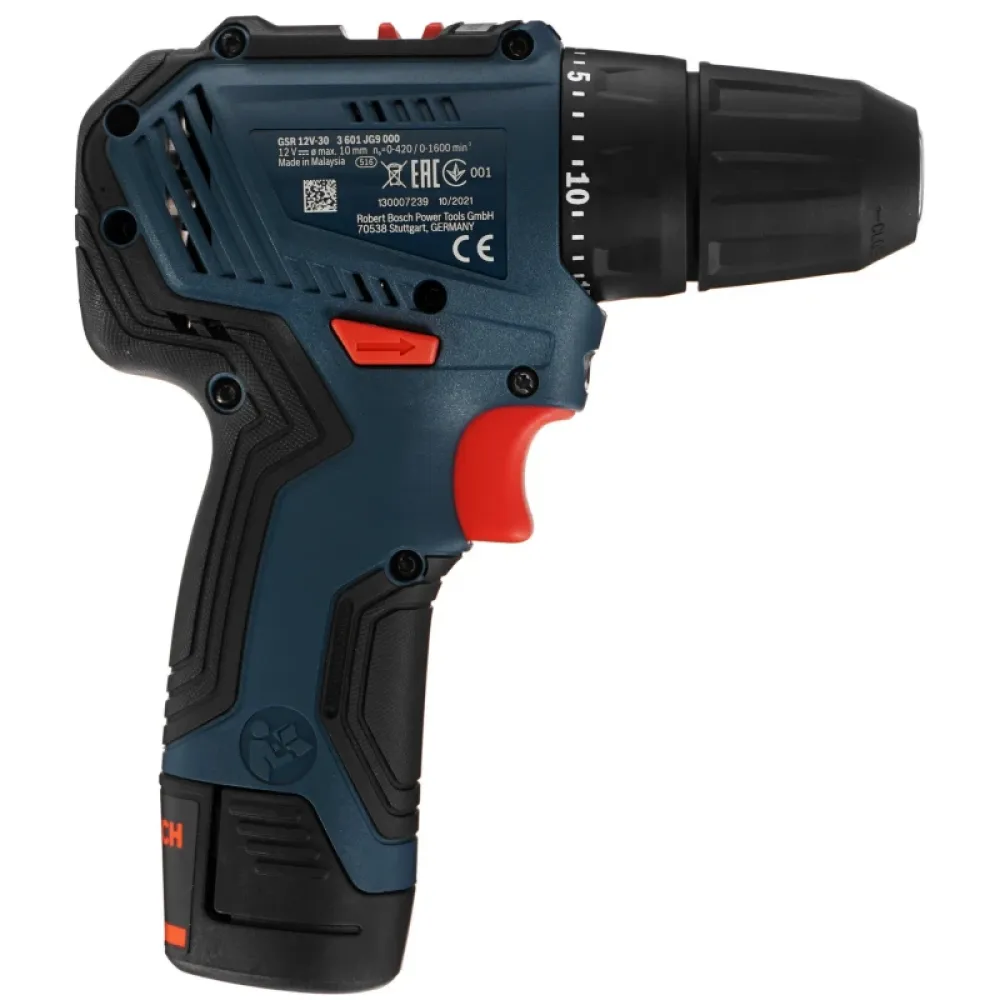 Bosch GSR 12V-30 шуруповерт аккумуляторный (2 x 2 Ач, ЗУ), 06019G9000