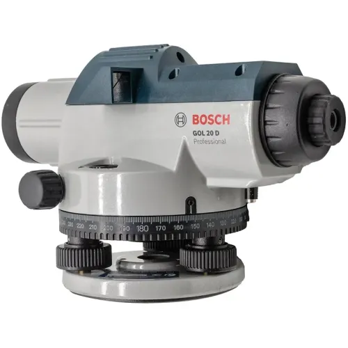 Bosch GOL 20 D Professional оптический нивелир + бленда, кейс, ключ, отвес и регулировочный штифт 0601068400