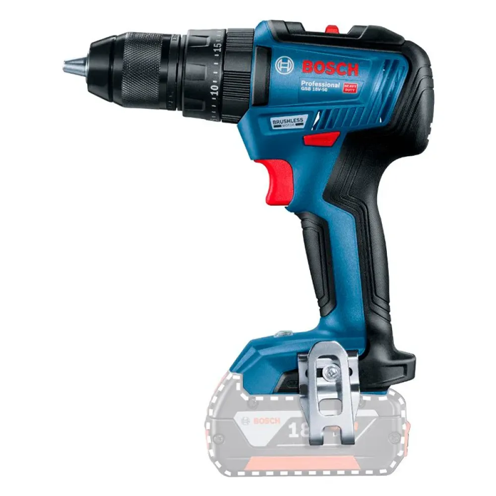 Bosch GSB 18V-50 Professional аккумуляторная дрель-шуруповерт (2 x 2 Ач, ЗУ), 06019H5120