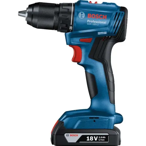 Bosch GSR 185-LI Professional аккумуляторный шуруповерт (2 x 2 Ач, ЗУ), 06019K3000