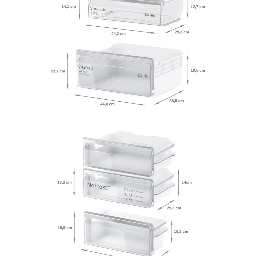 Встраиваемый двухкамерный холодильник Bosch KIN86ADD0